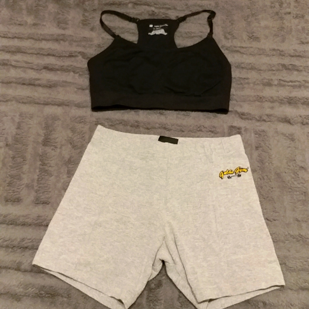 Workout gym clothes.  Top and bottom.  Set price for both.
